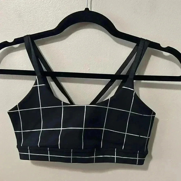 Good American Grid Foil-Print Bra 1/S - Picture 4 of 7